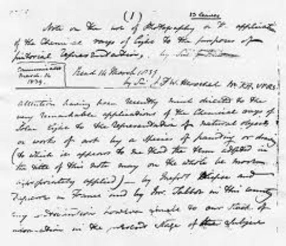 The word photography was first used by scientists Sir John F.W Herschel