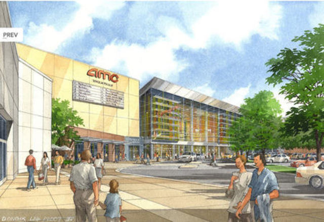 Movie theaters at the mall