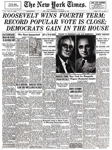 Election of 1944--FDR's Final Term