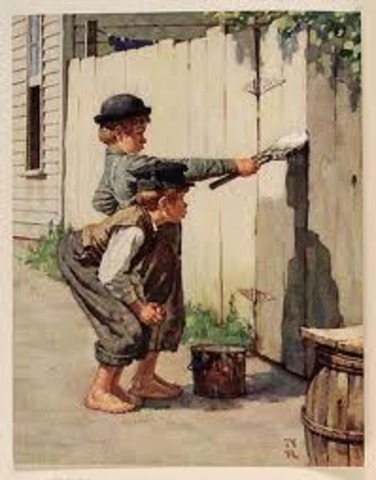 White Washing the Fence