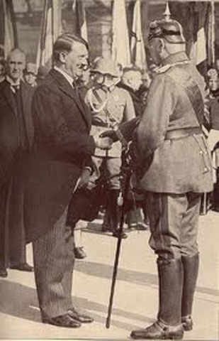 President Paul von Hindenburg appointed Hitler Chancellor