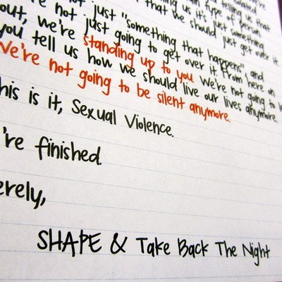 Timeline: Dear Sexual Violence Campaign 2012