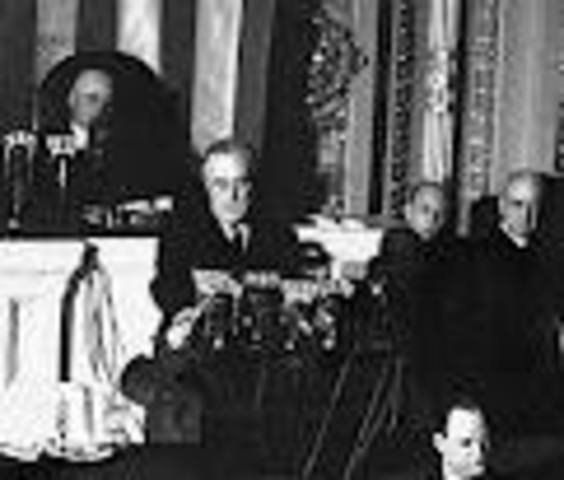 United States declares war on Japan