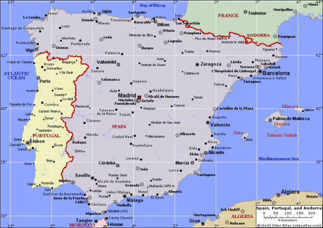 Invaded Spain and portugal