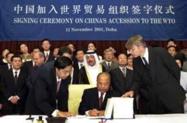 China joins WTO