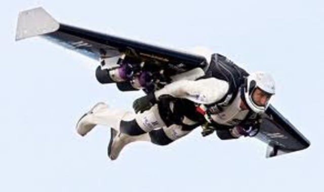 Jet-engine powered wing