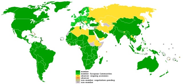 The WTO exceeds 150 countries