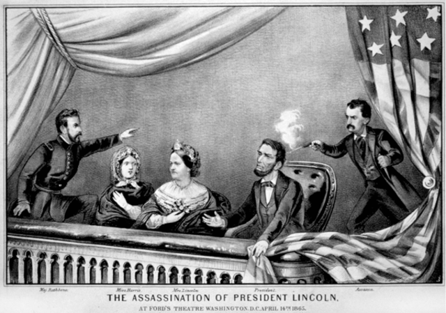 Abraham Lincoln shot and killed