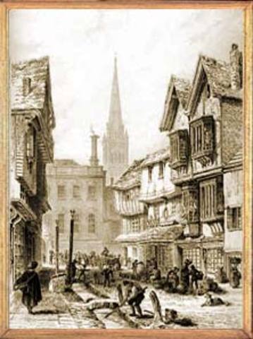 His arrival to London