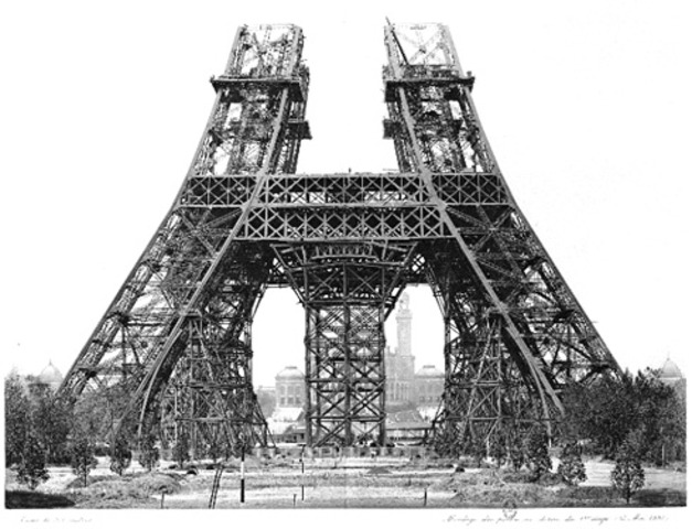 Construcción de la Torre de Eiffel.