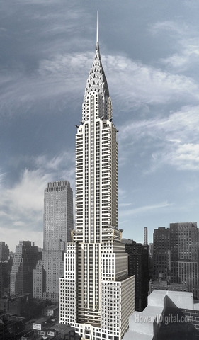 Construcción del edifico Chrysler, diseñado por William Van Alen