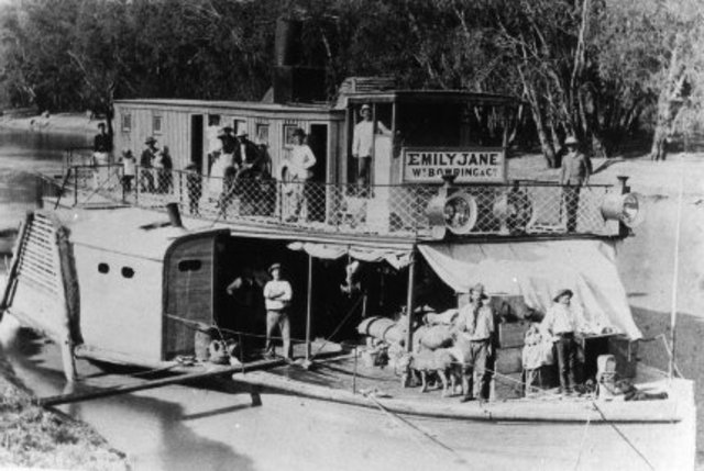 The first paddle steamer