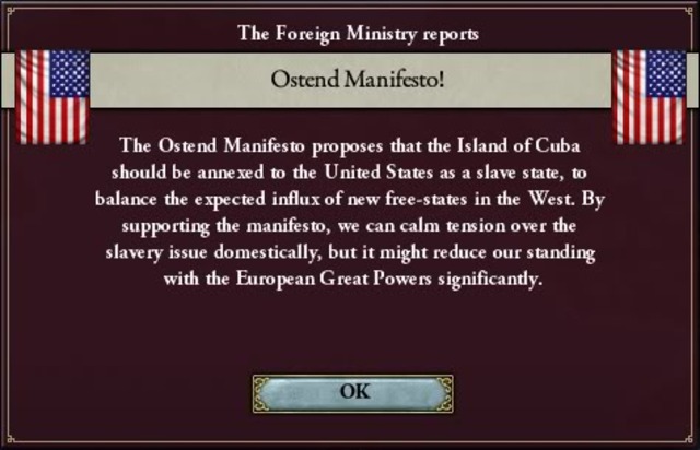 Ostend Manifesto and Kansas-Nebraska Act