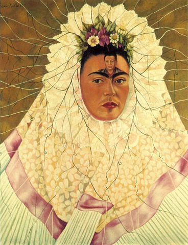 Frida Kahlo, Diego on My Mind (Self Portrait as a Tehuana), oil on canvas, 1943