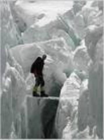 Decending to lower ice fall