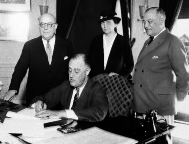 Franklin D. Roosevelt Signs Economy Act