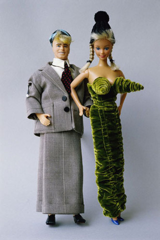 Barbie in clothes designed by Jean-Paul Gaultier