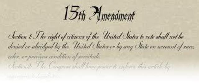 The Fifteenth Amendment is ratified.