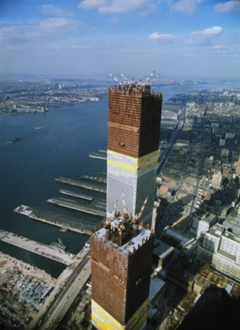South tower of the world trade center finished