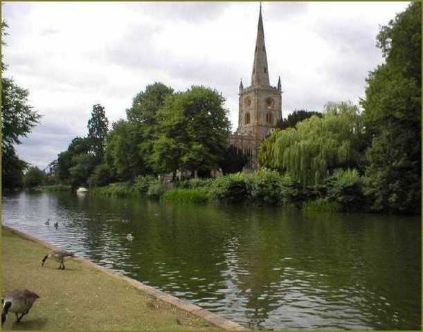 Shakespeare is baptized in Stratford's Holy Trinity Church