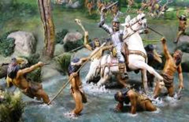 Batalla de Tucapel y  muerte de Pedro de Valdivia