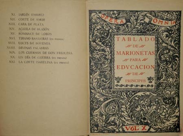 Tablado de marionetas para educación de príncipes