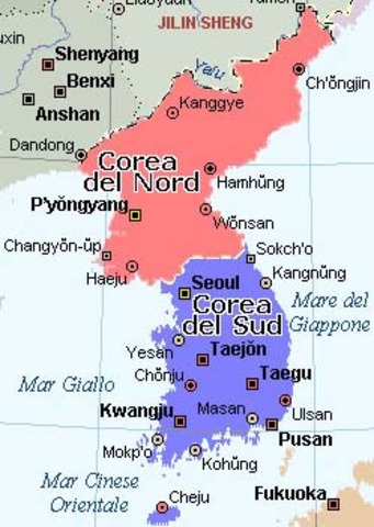 Truppe nordcoreane superano il 38° parallelo e attaccano la Corea del Sud