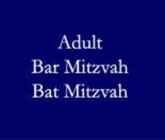 Adult Belated' Bat/Bar Mitzfah's