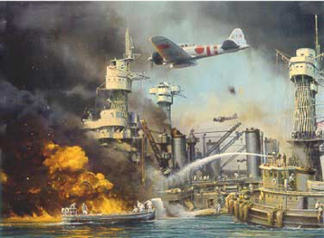 Japanese bomb Pearl Harbor