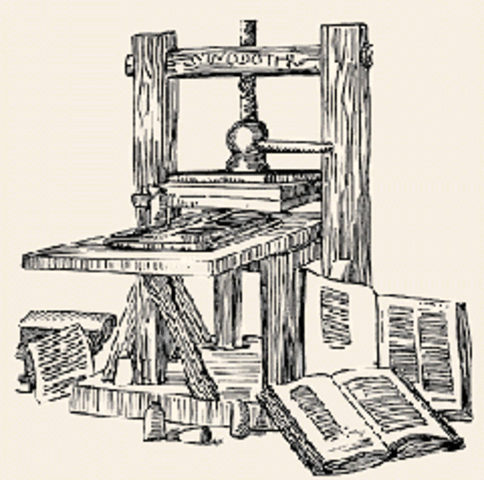 Invensión de la imprenta por Gutenmberg