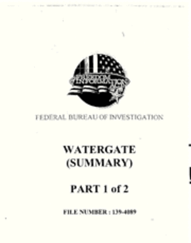 FBI says Watergate break-in part of massive spy campaign