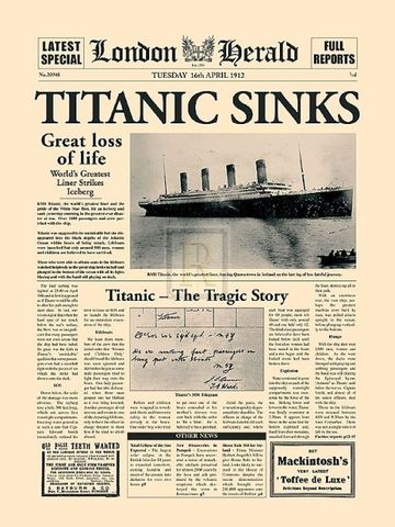 Titanic sinks
