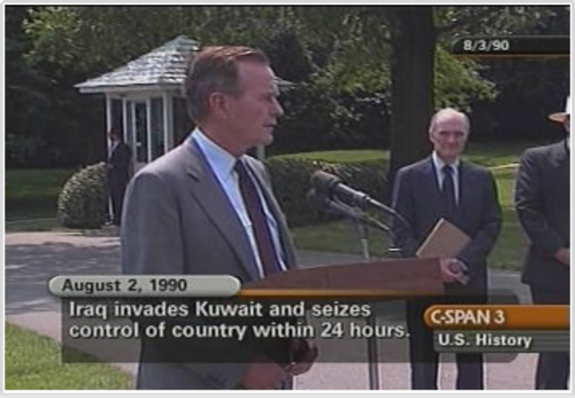 Iraq invades Kuwait