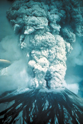 Mt. St. Helens erupts