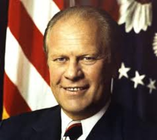 Gerald Ford beomes president