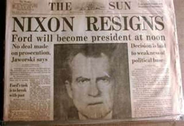 President Nixon resigns