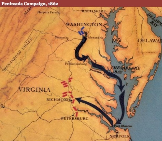 Start of Peninsular Campaign