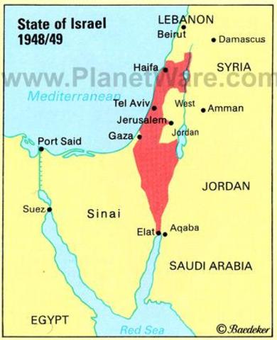 The State of Israel declared independence