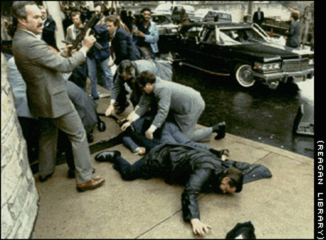 Reagan gets shot