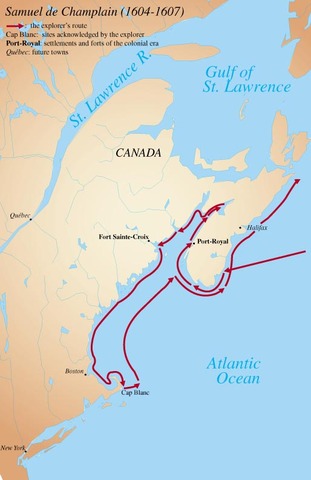 Samuel De Champlain's first voyage