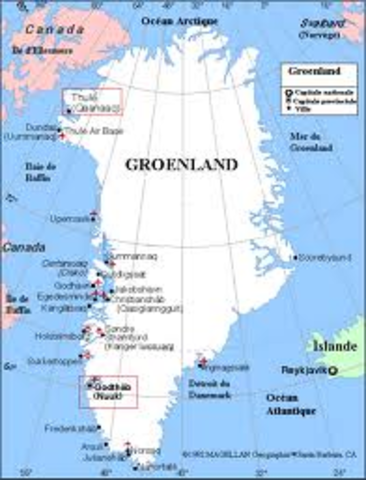 Le chef viking Erik le Rouge découvre le Groenland.