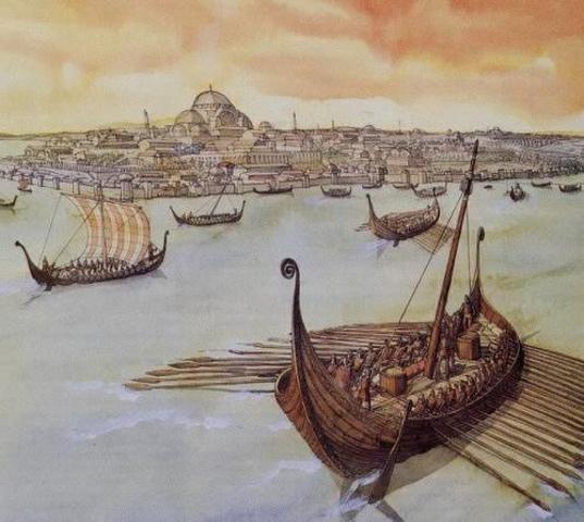 Attaque des Vikings à Constantinople (Istanbul)
