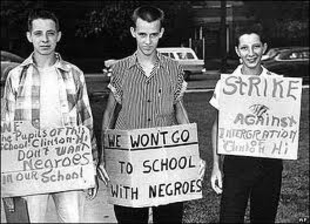 School Segregation abolished.