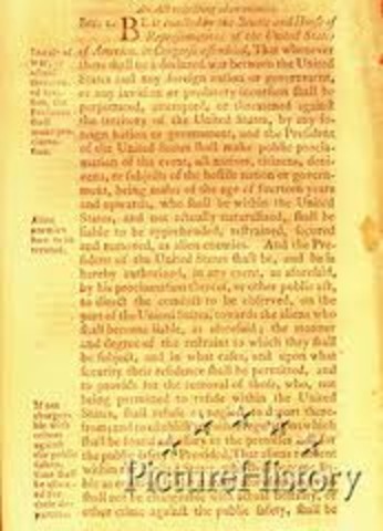 Alien and Sedition Acts passed