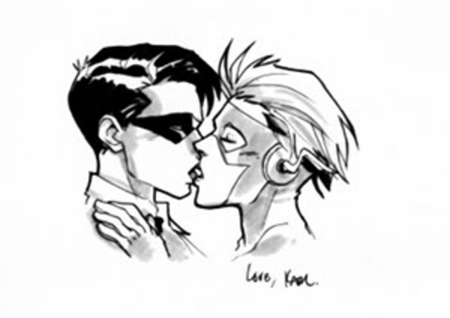 Gotham City Party: Wally and Dick realize their feelings for each other