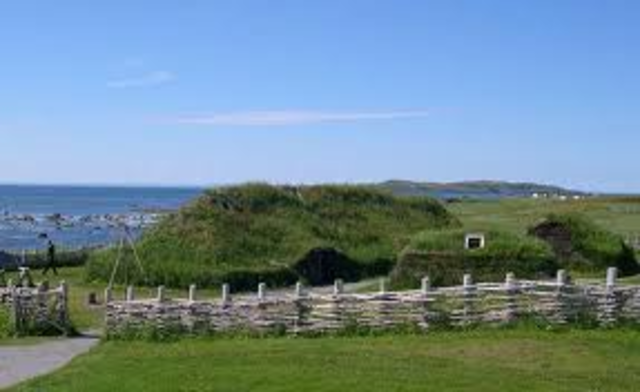 986 -	Des voiliers vikings arrivent à Terre-Neuve.