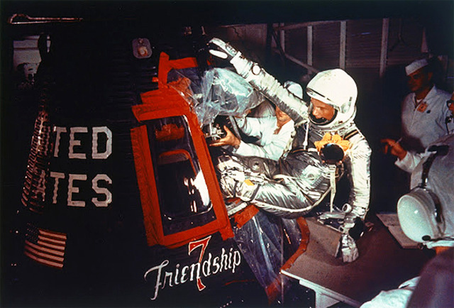 John Glenn orbits the Earth