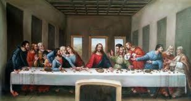 da Vinci paints The Last Supper