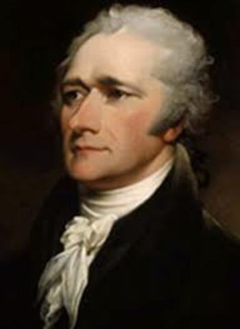 Federalist leader, Alexander Hamilton, killed in a duel with Republican, Aaron Burr