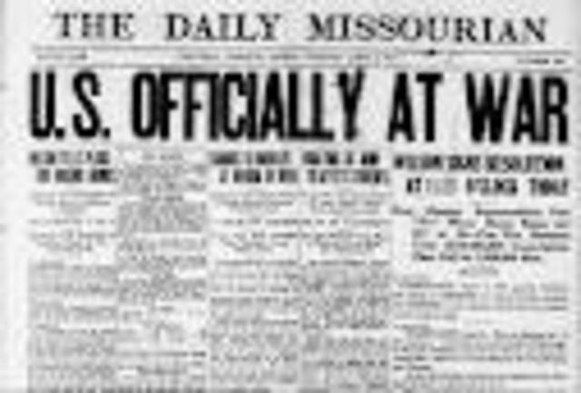 United States enters World War I